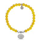 HELP by TJ Cardinal Charm with Yellow Agate Charity Bracelet