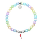 HELP by TJ Cardinal Enamel Charm with Multi Selenite Charity Bracelet