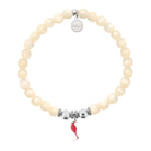 HELP by TJ Cardinal Enamel Charm with Natural Selenite Charity Bracelet