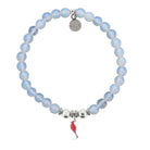 HELP by TJ Cardinal Enamel Charm with Opalite Charity Bracelet