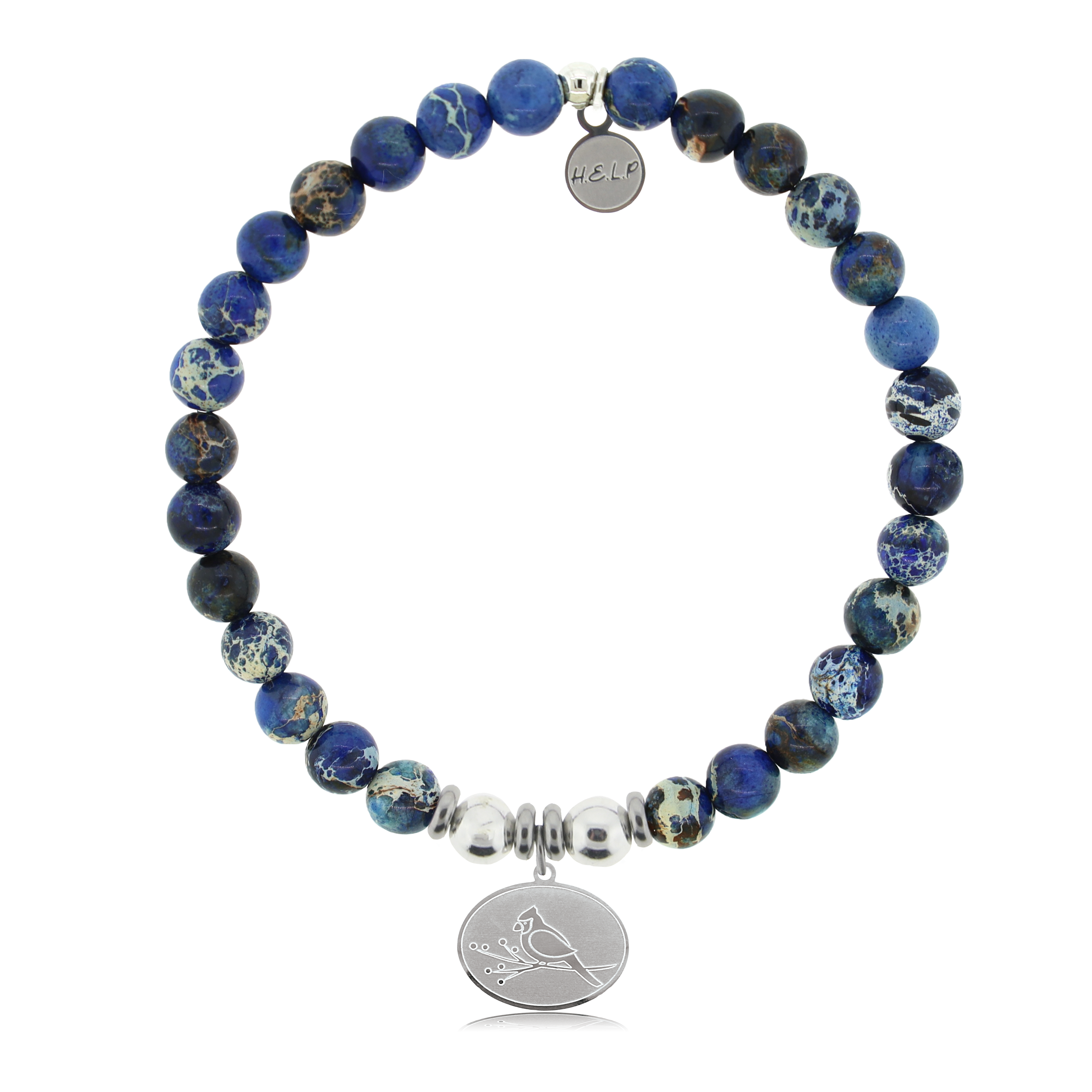 HELP by TJ Cardinal with Royal Blue Jasper Charity Bracelet