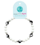 HELP by TJ Career Girl Charity Stacker: White Jade with Yin Yang Charity Bracelet