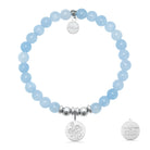 HELP by TJ Caregiver Charm with Light Blue Quartz Charity Bracelet