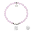 HELP by TJ Caregiver Charm with Pink Crystal Charity Bracelet