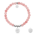 HELP by TJ Caregiver Charm with Pink Jade Charity Bracelet