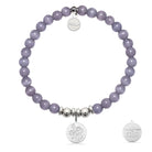 HELP by TJ Caregiver Charm with Purple Cats Eye Charity Bracelet