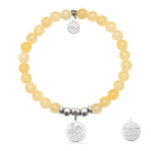 HELP by TJ Caregiver Charm with Yellow Jade Charity Bracelet