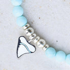 HELP by TJ Caroline x H.E.L.P. Shark Tooth Charm with Larimar Magnesite Charity Bracelet