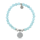 HELP by TJ Cat Mom Charm with Larimar Magnesite Charity Bracelet