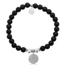 HELP by TJ Cat Mom Charm with Lava Rock Charity Bracelet