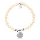 HELP by TJ Cat Mom Charm with Natural Selenite Charity Bracelet