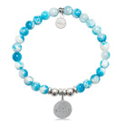 HELP by TJ Cat Mom Charm with Peppermint Jade Charity Bracelet
