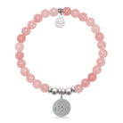 HELP by TJ Cat Mom Charm with Pink Jade Charity Bracelet