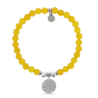 HELP by TJ Cat Mom Charm with Yellow Agate Charity Bracelet