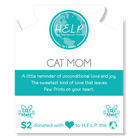 HELP by TJ Cat Mom Charm with Yellow Jade Charity Bracelet