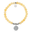 HELP by TJ Cat Mom Charm with Yellow Jade Charity Bracelet