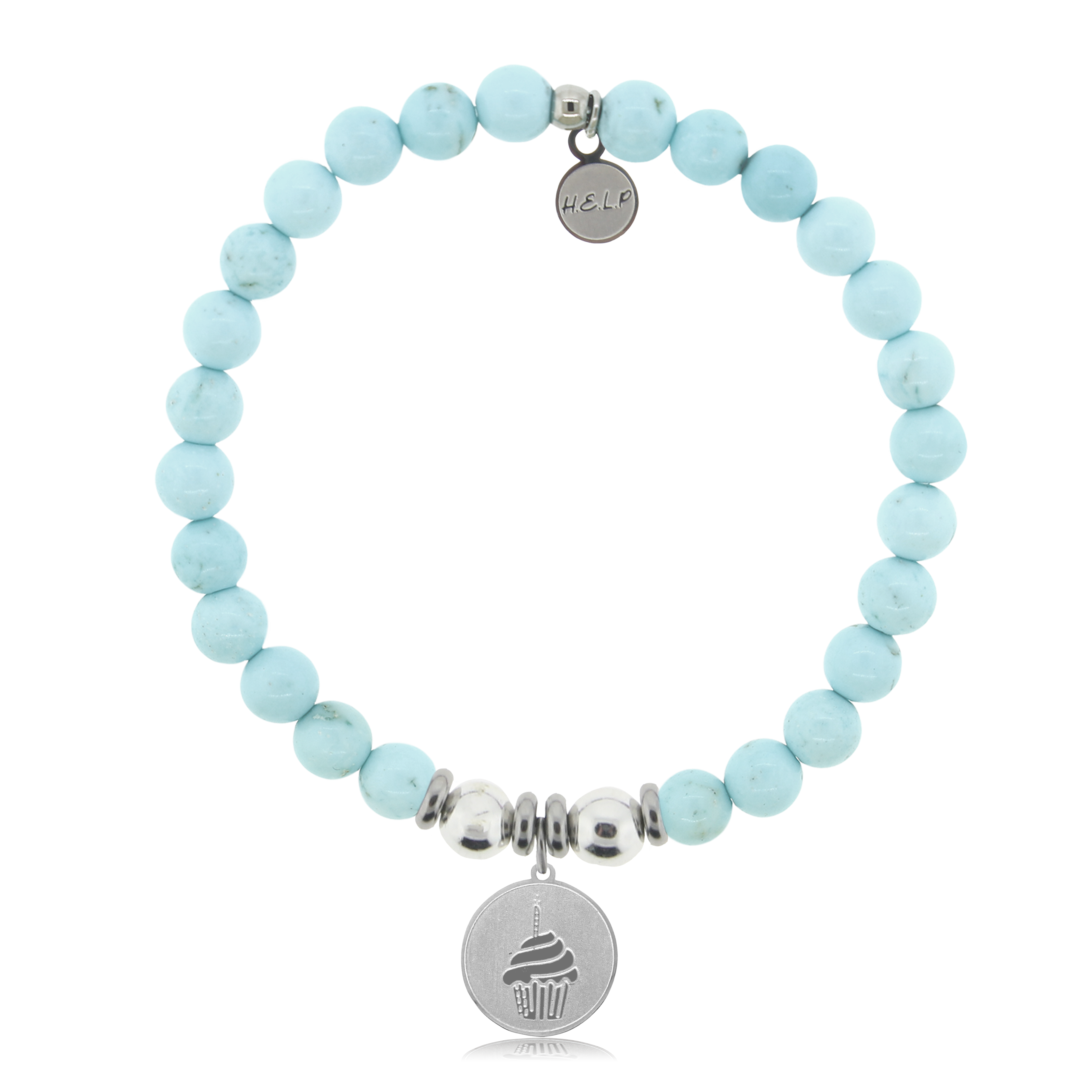 HELP by TJ Celebration Charm with Larimar Magnesite Charity Bracelet