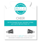 HELP by TJ Cheer Charm with Aqua Cats Eye Charity Bracelet