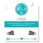 HELP by TJ Cheer Charm with Blue Opal Jade Charity Bracelet