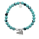 HELP by TJ Cheer Charm with Blue Zebra Jade Charity Bracelet