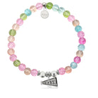 HELP by TJ Cheer Charm with Kaleidoscope Crystal Charity Bracelet