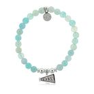 HELP by TJ Cheer Charm with Light Blue Agate Charity Bracelet