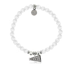 HELP by TJ Cheer Charm with White Cats Eye Charity Bracelet