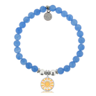 HELP by TJ Choose Happy Charm with Azure Blue Jade Charity Bracelet