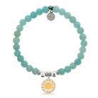 HELP by TJ Choose Happy Charm with Baby Blue Quartz Charity Bracelet