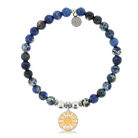 HELP by TJ Choose Happy Charm with Royal Blue Jasper Charity Bracelet