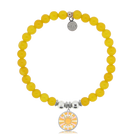 HELP by TJ Choose Happy Charm with Yellow Agate Charity Bracelet