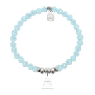 HELP by TJ Christmas Tree Charm with Aqua Crystal Charity Bracelet