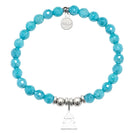 HELP by TJ Christmas Tree Charm with Blue Amazonite Charity Bracelet