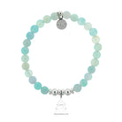 HELP by TJ Christmas Tree Charm with Light Blue Agate Charity Bracelet