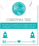 HELP by TJ Christmas Tree Charm with Purple Cats Eye Charity Bracelet
