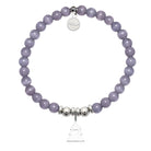 HELP by TJ Christmas Tree Charm with Purple Cats Eye Charity Bracelet