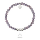 HELP by TJ Christmas Tree Charm with Purple Crystal Charity Bracelet