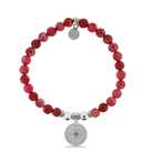 HELP by TJ Compass Charm with Cranberry Jasper Charity Bracelet