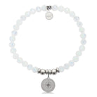 HELP by TJ Compass Charm with White Crystal Charity Bracelet