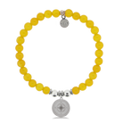 HELP by TJ Compass Charm with Yellow Agate Charity Bracelet