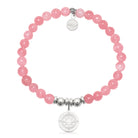 HELP by TJ Compass Rose Charm with Cherry Jade Charity Bracelet