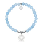HELP by TJ Compass Rose Charm with Light Blue Quartz Charity Bracelet