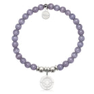 HELP by TJ Compass Rose Charm with Purple Cats Eye Charity Bracelet