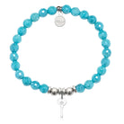 HELP by TJ Confidence Key Charm with Blue Amazonite Charity Bracelet