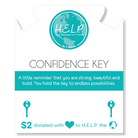 HELP by TJ Confidence Key Charm with Purple Cats Eye Charity Bracelet