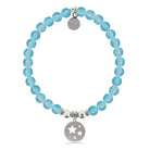 HELP by TJ Congratulations Charm with Blue Glass Shimmer Charity Bracelet