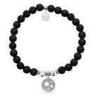 HELP by TJ Congratulations Charm with Lava Rock Charity Bracelet