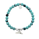 HELP by TJ Cowboy Hat Charm with Blue Zebra Jade Charity Bracelet