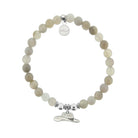 HELP by TJ Cowboy Hat Charm with Grey Stripe Agate Charity Bracelet