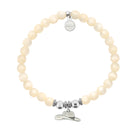 HELP by TJ Cowboy Hat Charm with Natural Selenite Charity Bracelet